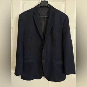 Lauren Ralph Lauren 46R Blue100% Wool Jacket Sport Coat Blazer .